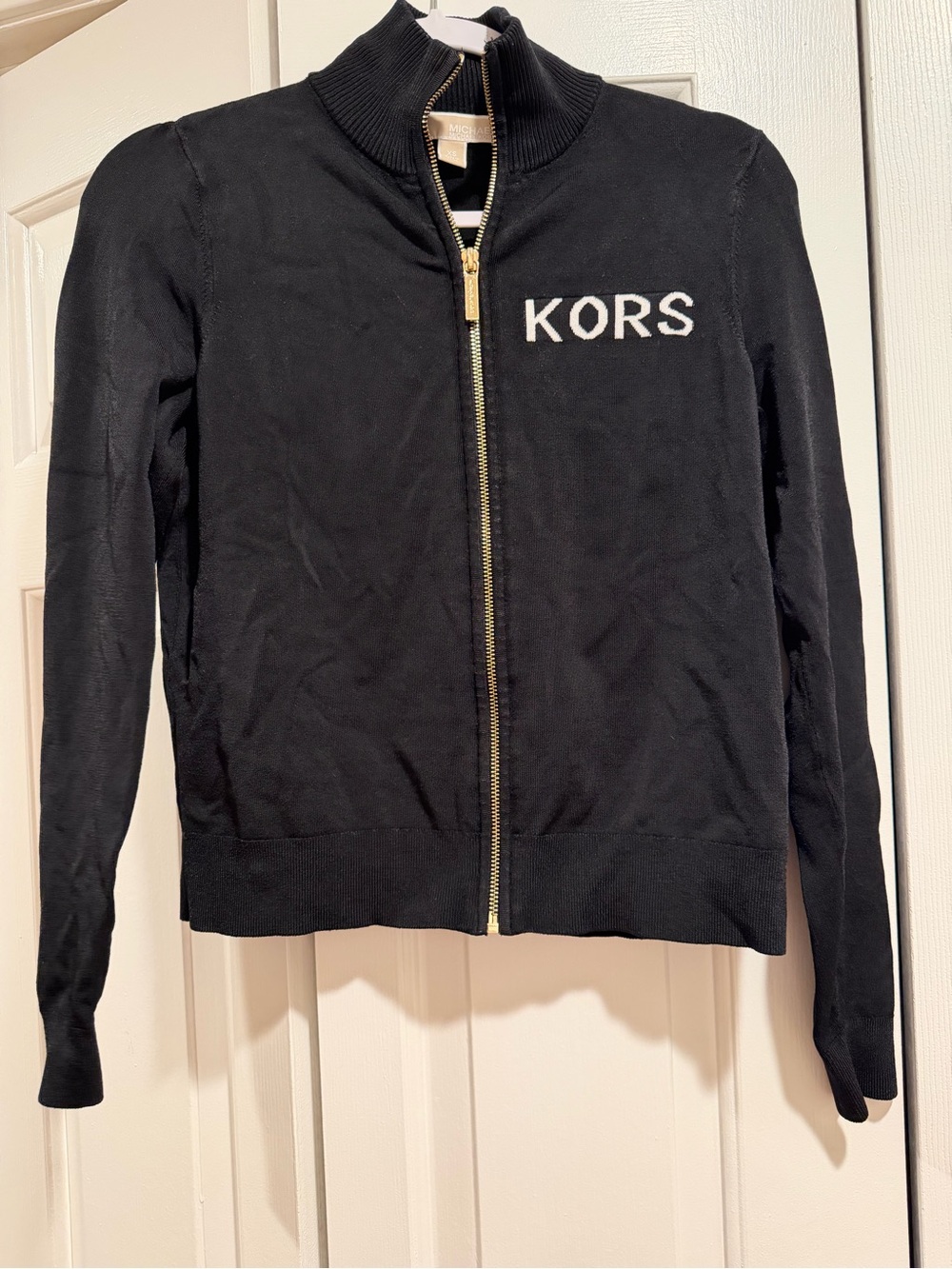 MICHAEL Michael Kors Black Zip-Up KORS Logo Bomber